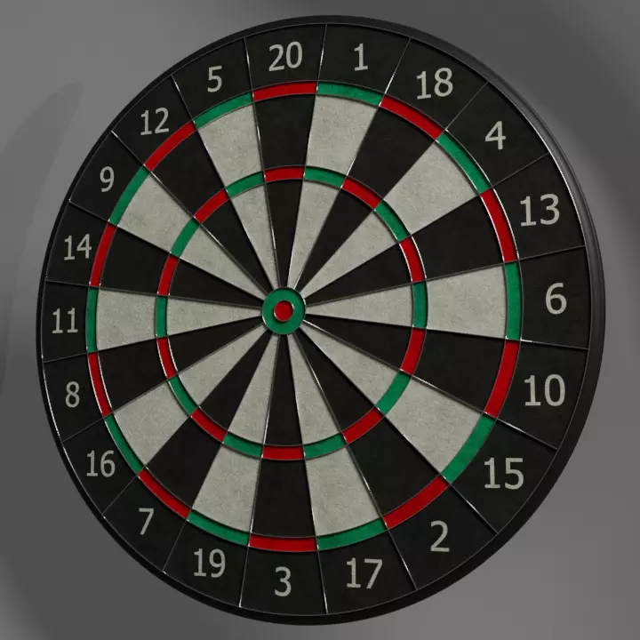 Dartboard dart-board 3D model_0