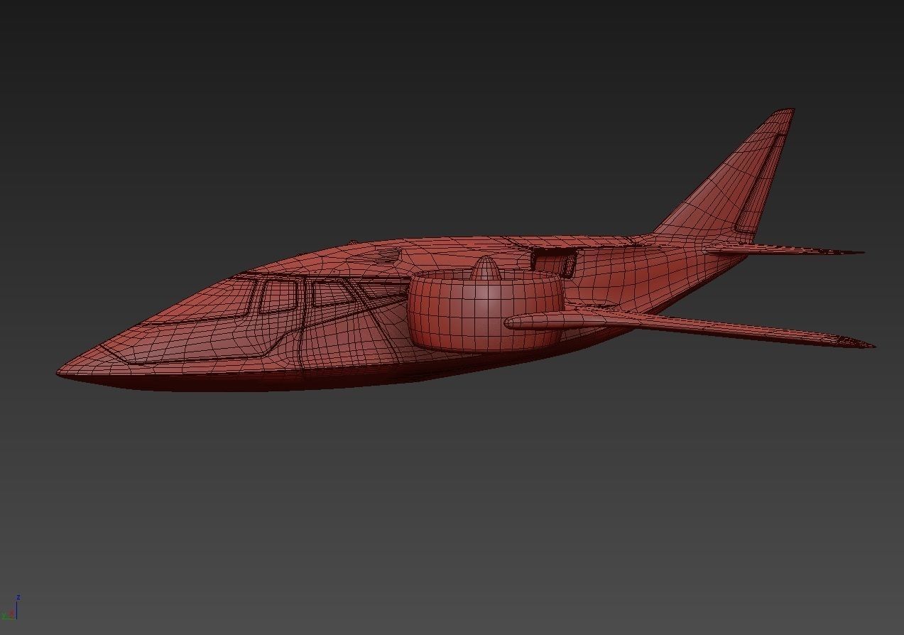 Aircraft Electric TriCopter eVTOL with Interior 3D model_23