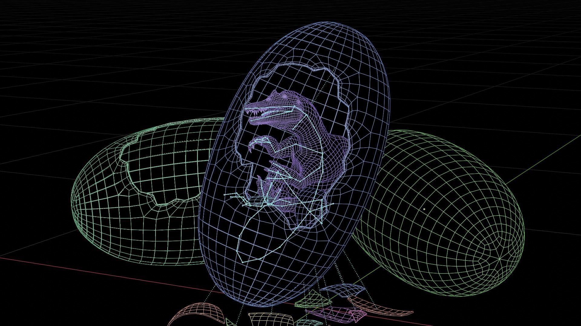 Spinosaurus Dinosaur Low-poly 3D model_24