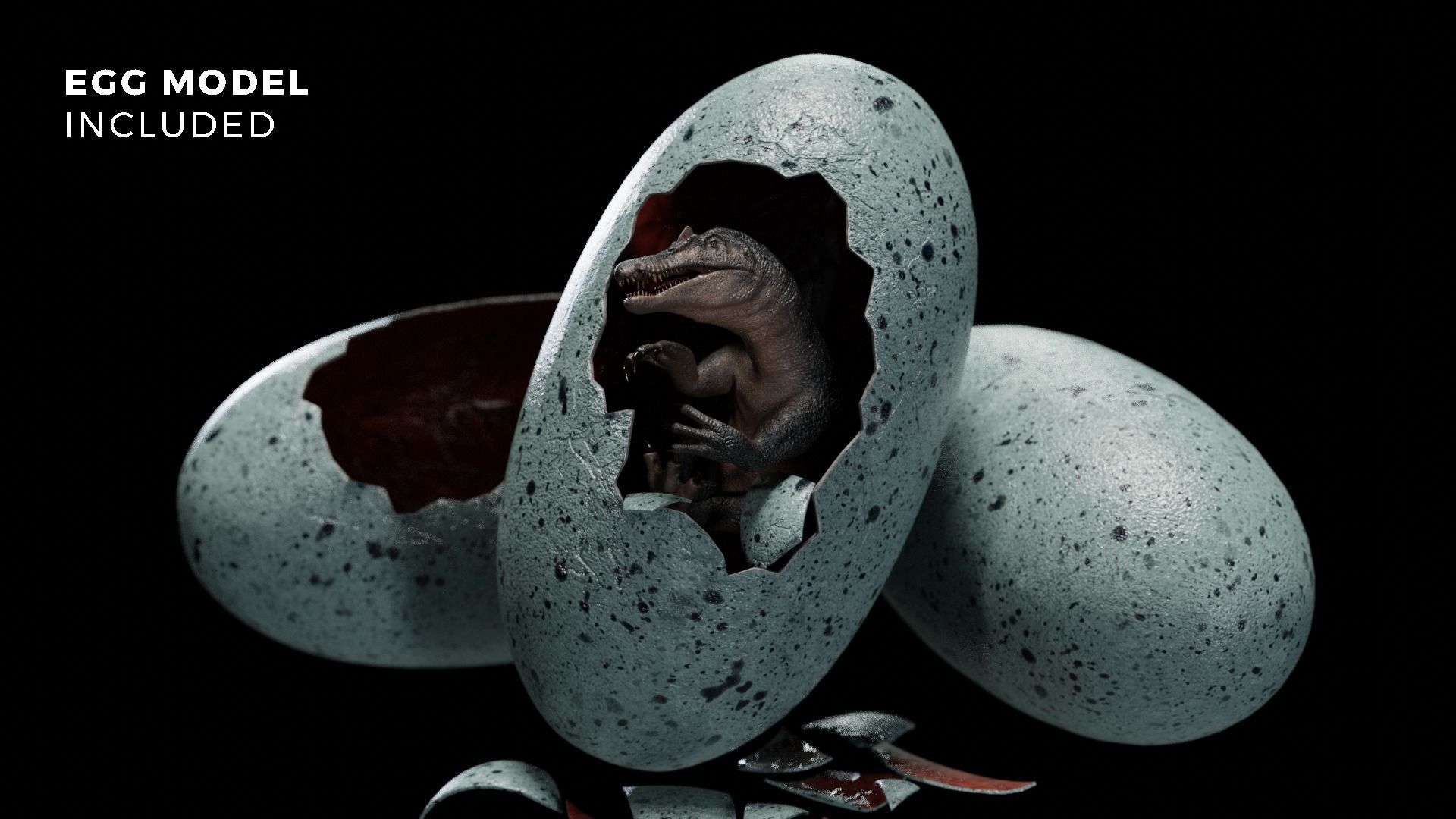 Spinosaurus Dinosaur Low-poly 3D model_3