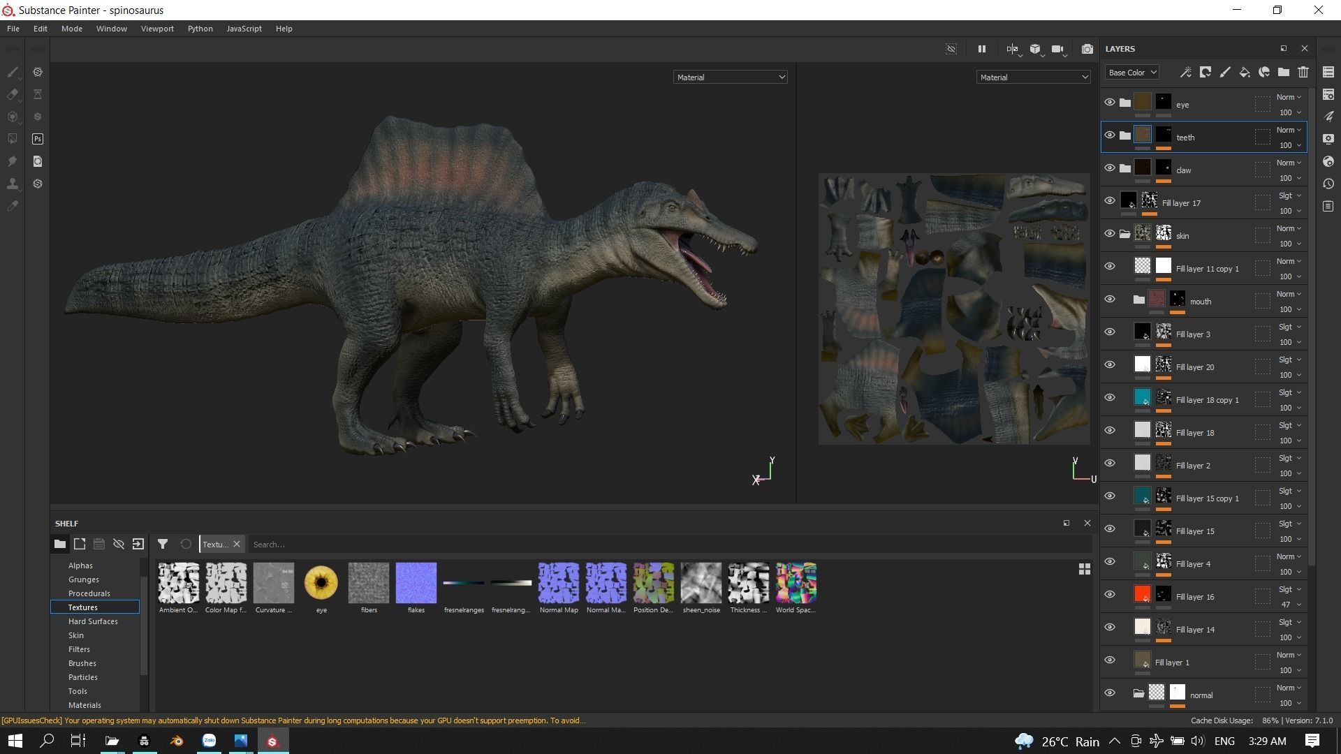 Spinosaurus Dinosaur Low-poly 3D model_28