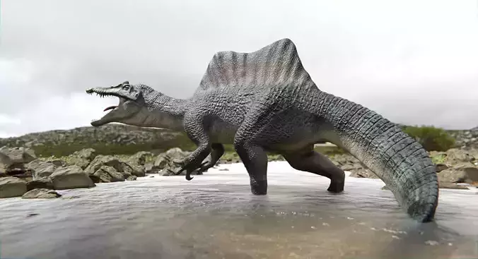 Spinosaurus Dinosaur Low-poly 3D model