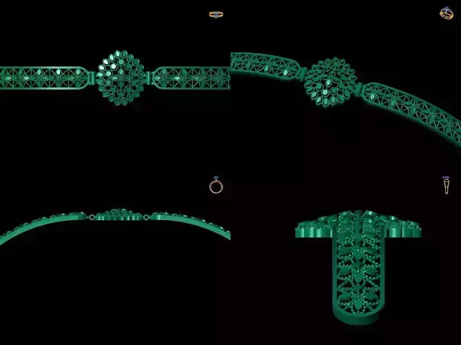 Bracelet 9 emerald jewelry