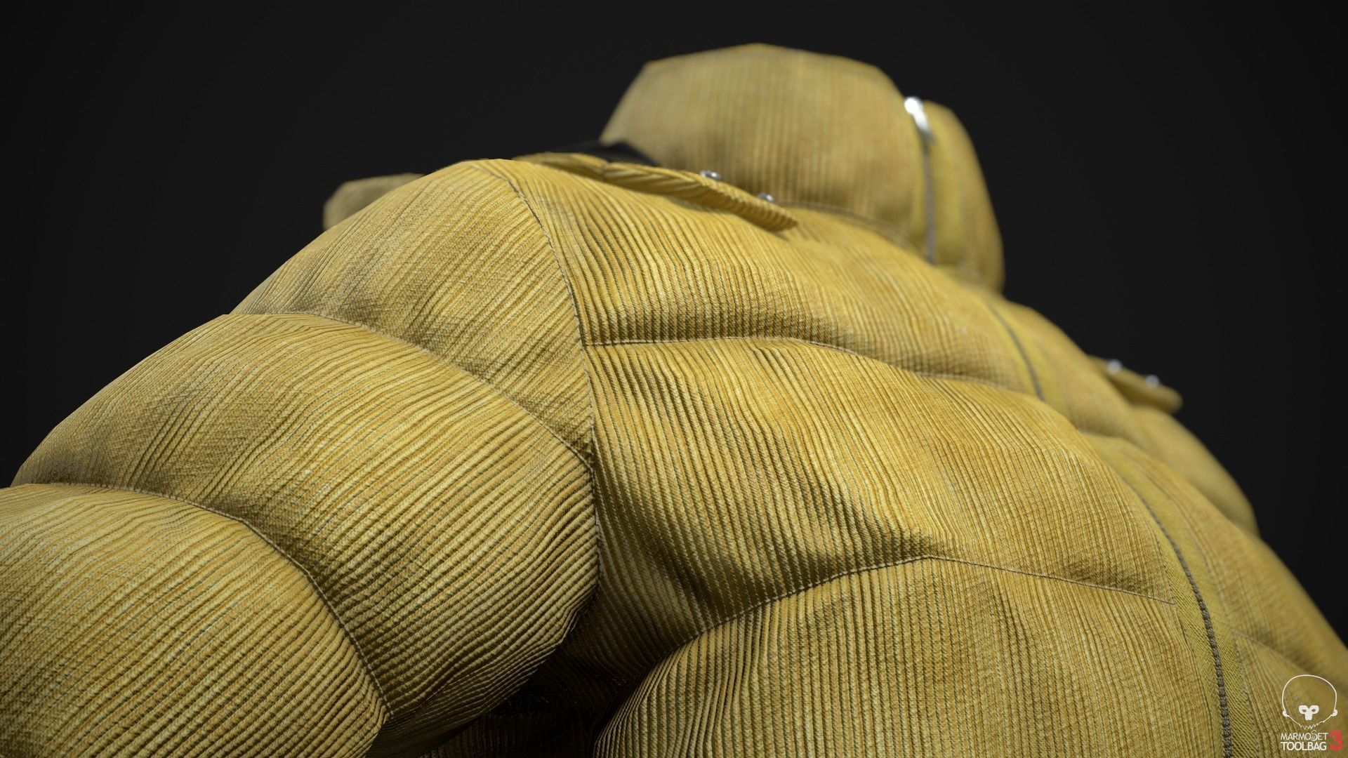 Purple and yellow winter jackets Low-poly 3D model_11