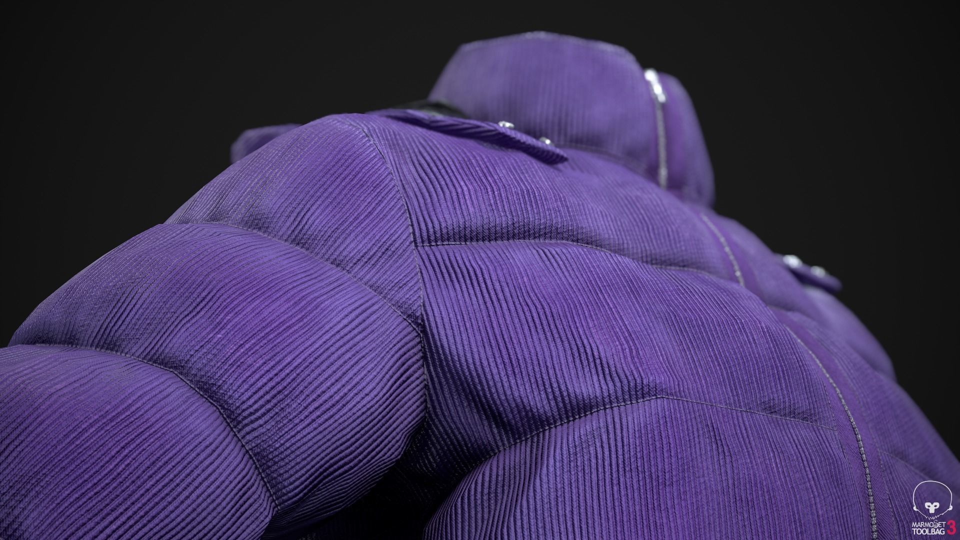 Purple and yellow winter jackets Low-poly 3D model_27