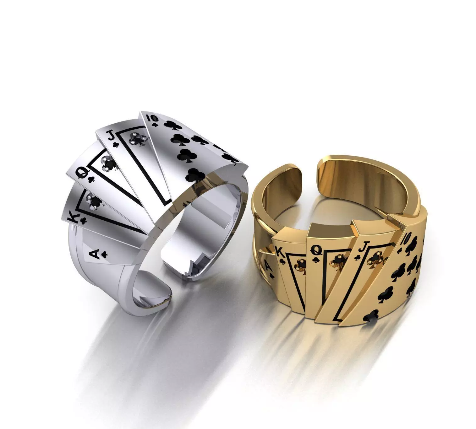 Poker ring spade card 3D print model