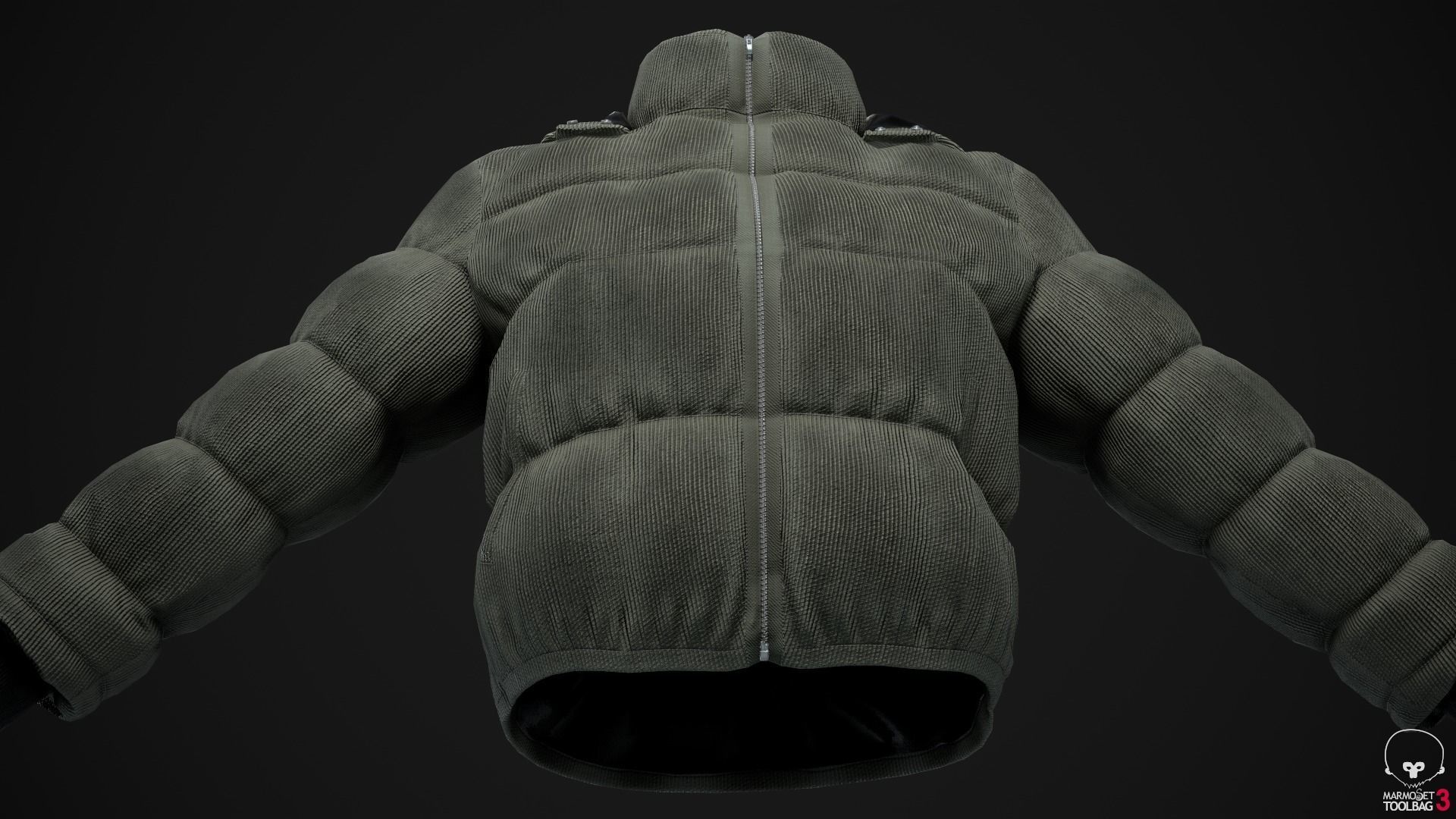 Beige and khaki winter jackets Low-poly 3D model_31