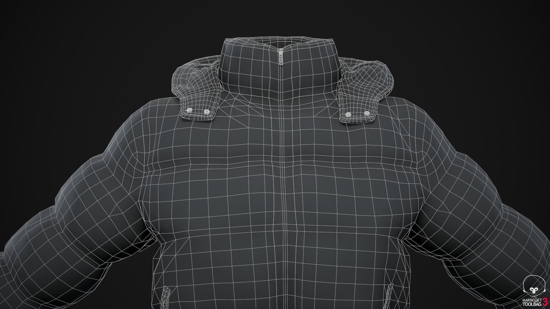 Beige and khaki winter jackets Low-poly 3D model_38