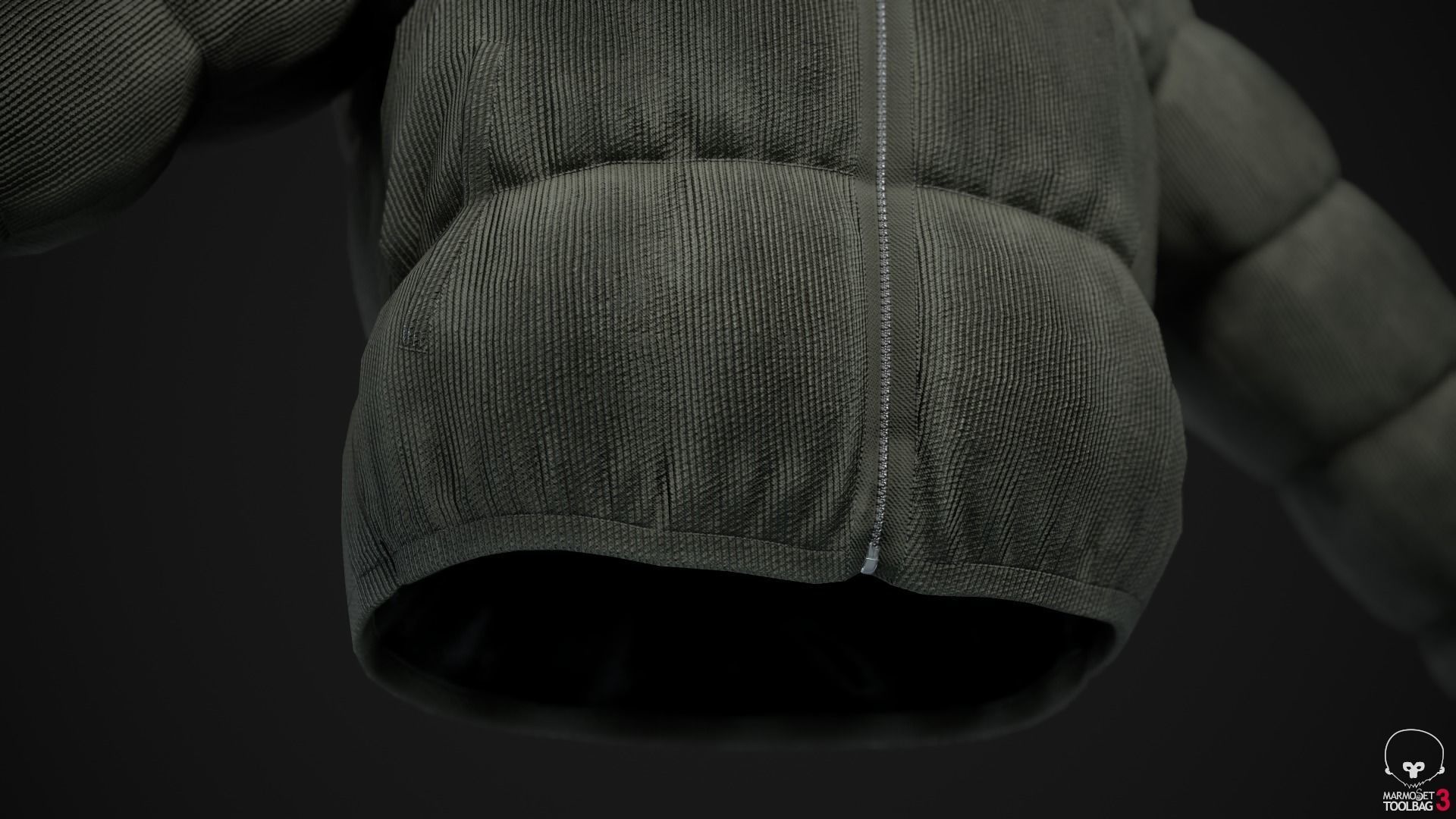 Beige and khaki winter jackets Low-poly 3D model_29