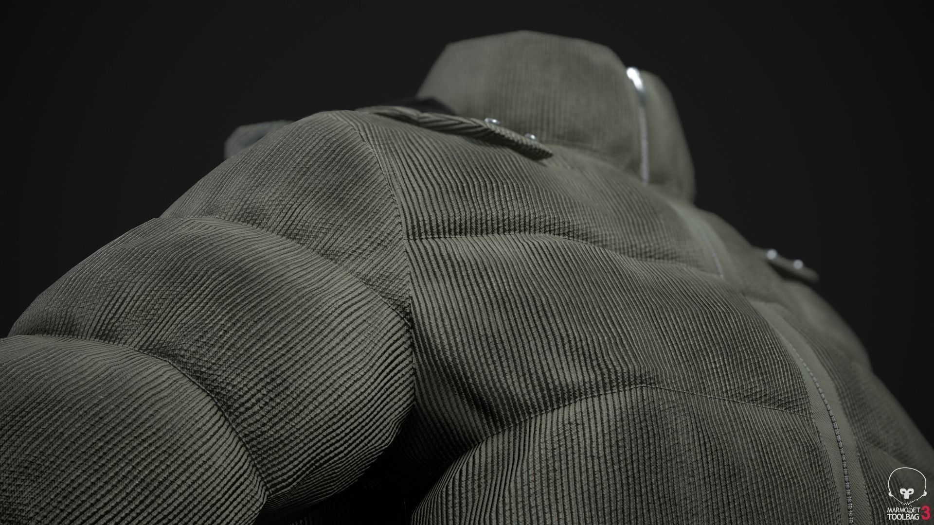 Beige and khaki winter jackets Low-poly 3D model_27