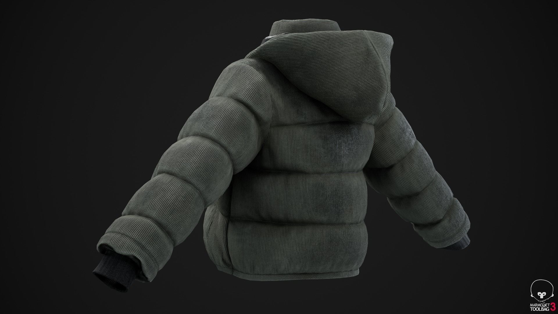 Beige and khaki winter jackets Low-poly 3D model_22