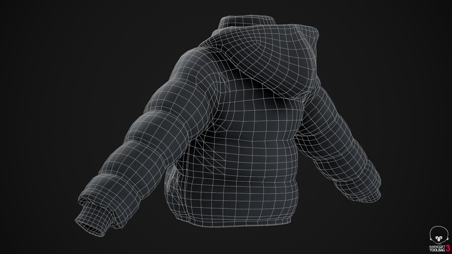 Beige and khaki winter jackets Low-poly 3D model_37