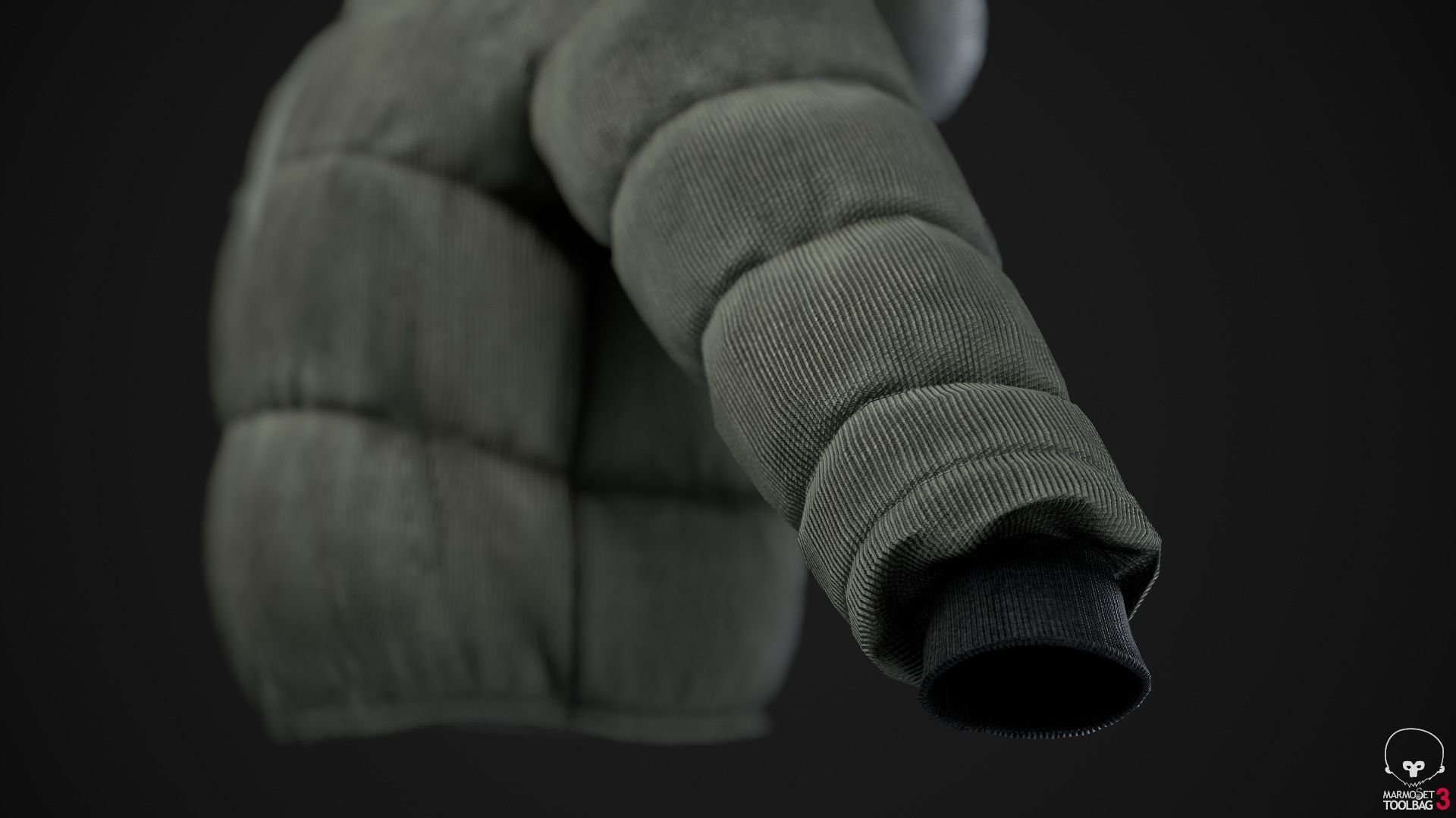 Beige and khaki winter jackets Low-poly 3D model_30