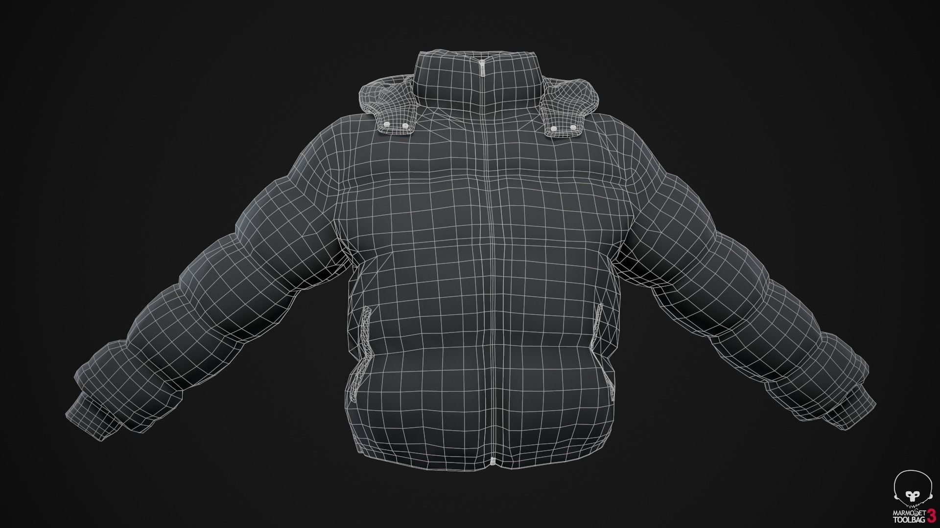 Beige and khaki winter jackets Low-poly 3D model_35