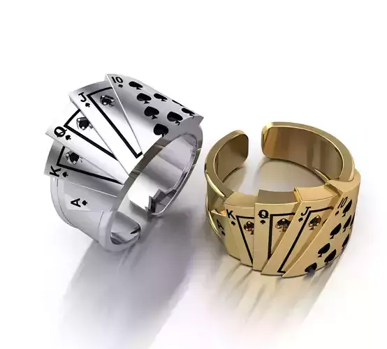 Poker ring club card 3D print model