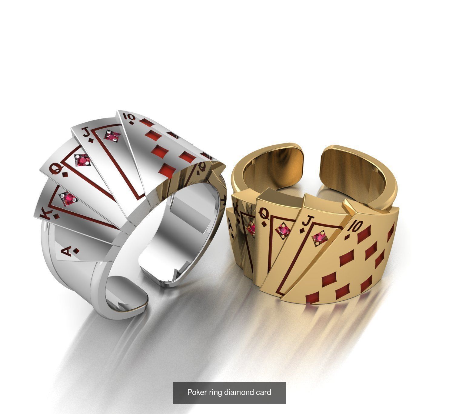 Poker ring colection 3D Model Collection_1