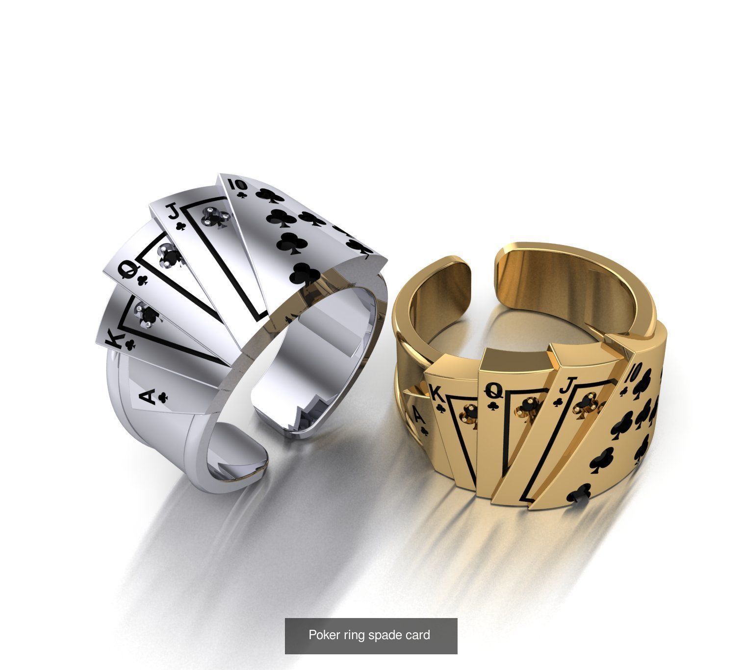 Poker ring colection 3D Model Collection_2