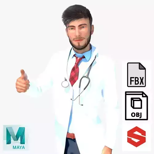 Male Doctor 3D model