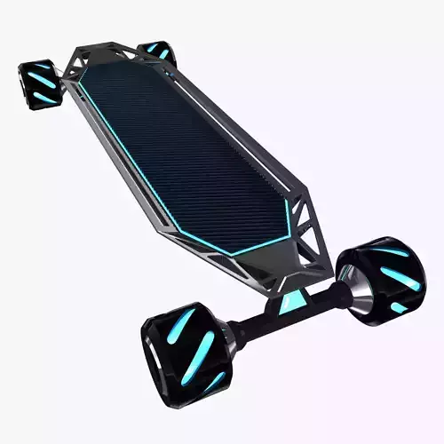 Skateboard futuristic with lights