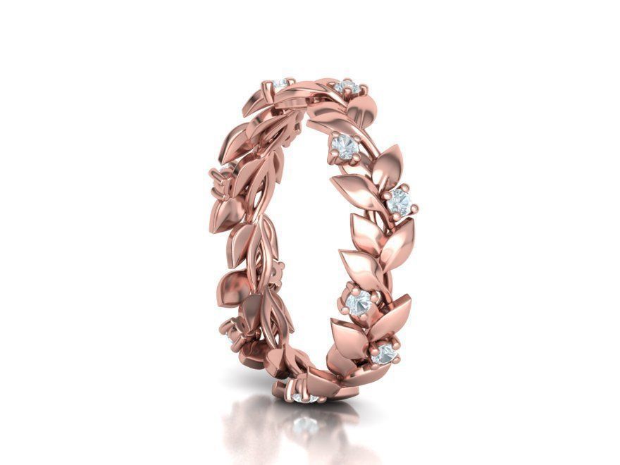 Floral Leaves Eternity Rings Collection 7US 8US 9US sizes _40