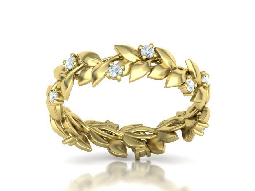 Floral Leaves Eternity Rings Collection 7US 8US 9US sizes _34