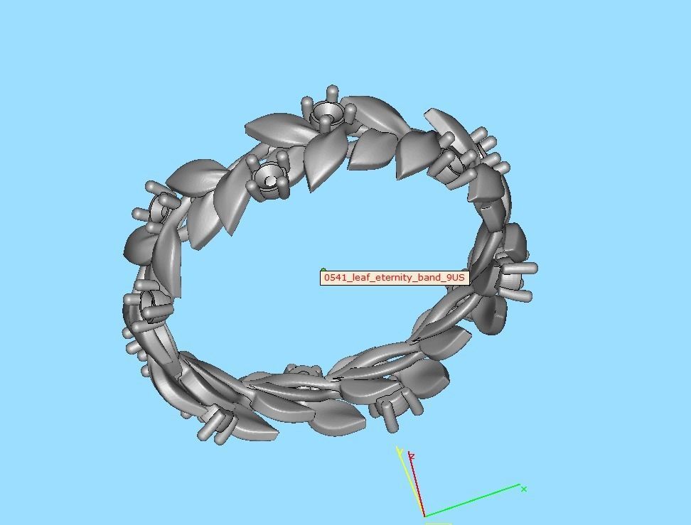 Floral Leaves Eternity Rings Collection 7US 8US 9US sizes _56