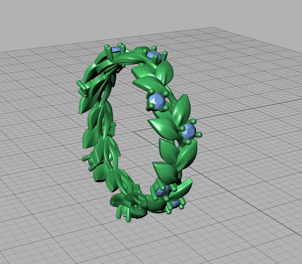 Floral Leaves Eternity Rings Collection 7US 8US 9US sizes _44