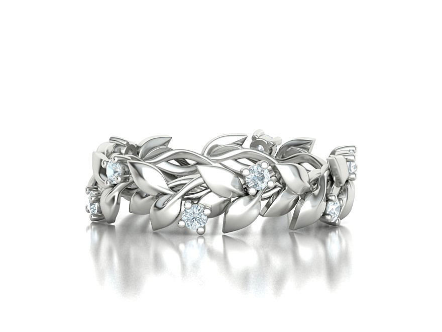 Floral Leaves Eternity Rings Collection 7US 8US 9US sizes _10
