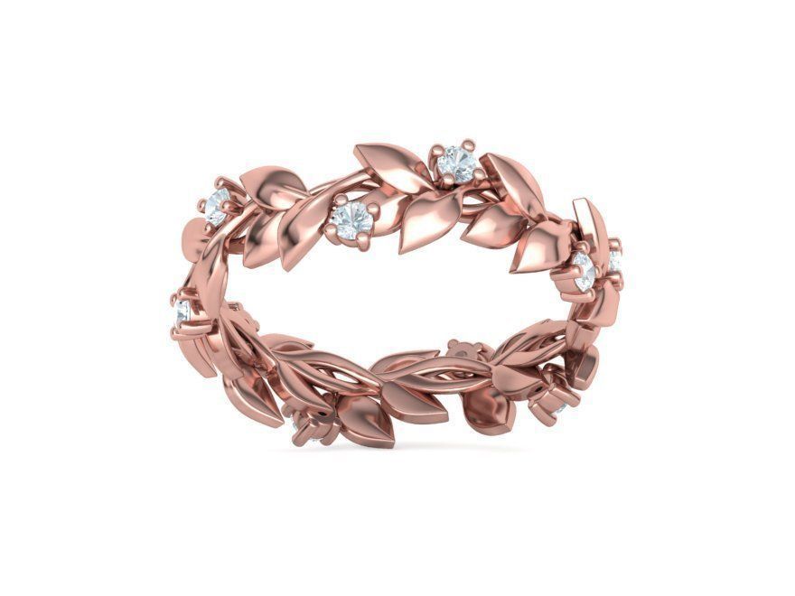 Floral Leaves Eternity Rings Collection 7US 8US 9US sizes _8