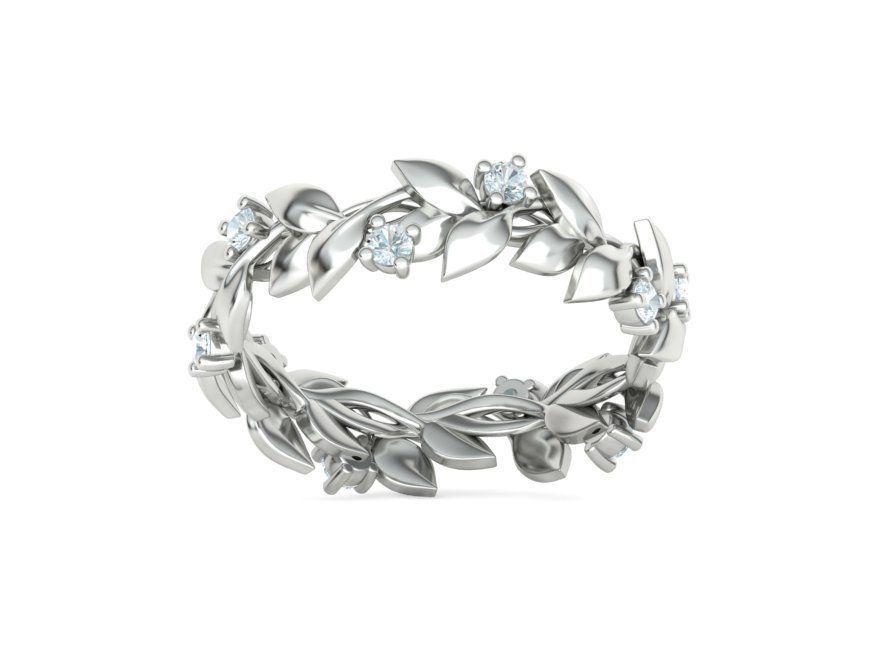 Floral Leaves Eternity Rings Collection 7US 8US 9US sizes _7