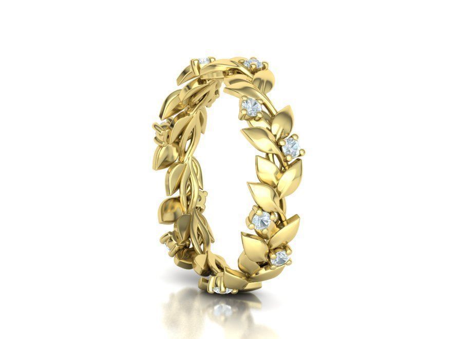 Floral Leaves Eternity Rings Collection 7US 8US 9US sizes _31