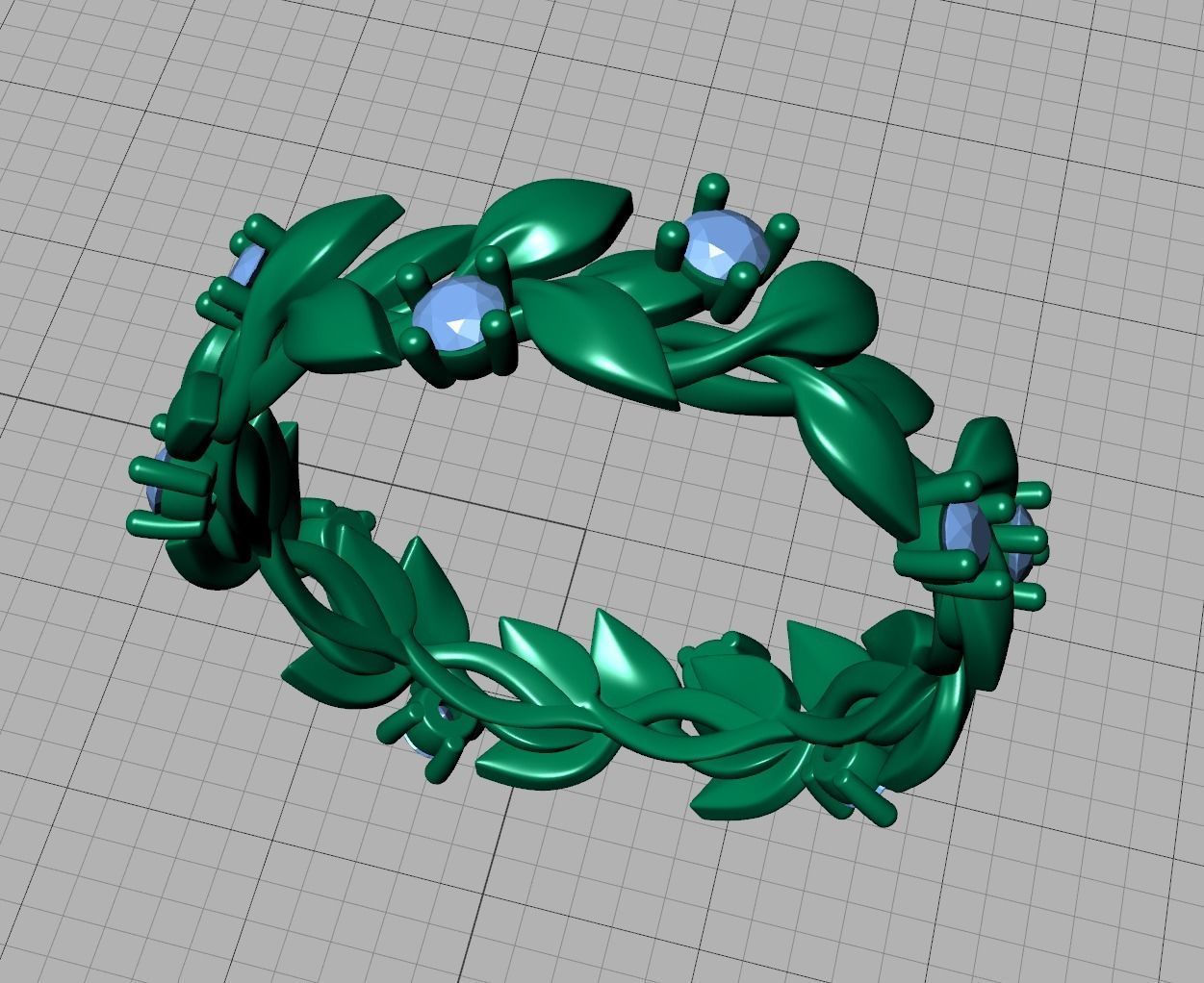 Floral Leaves Eternity Rings Collection 7US 8US 9US sizes _19