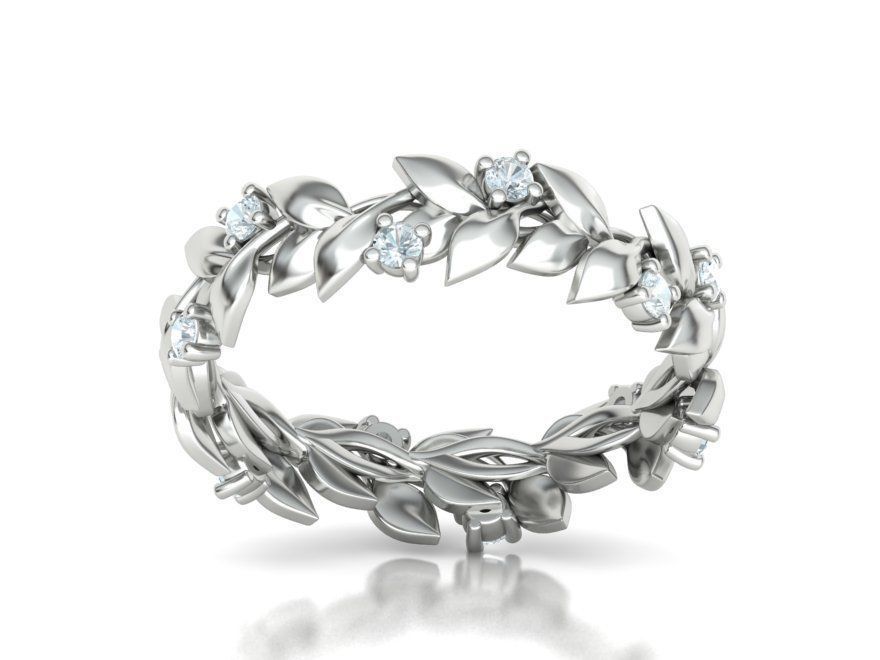 Floral Leaves Eternity Rings Collection 7US 8US 9US sizes _33