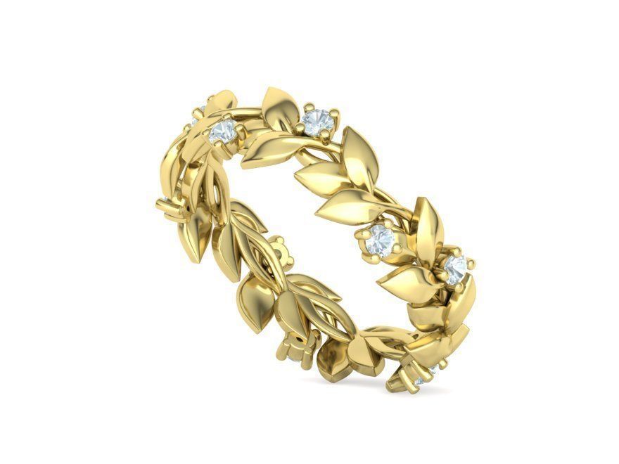 Floral Leaves Eternity Rings Collection 7US 8US 9US sizes _13