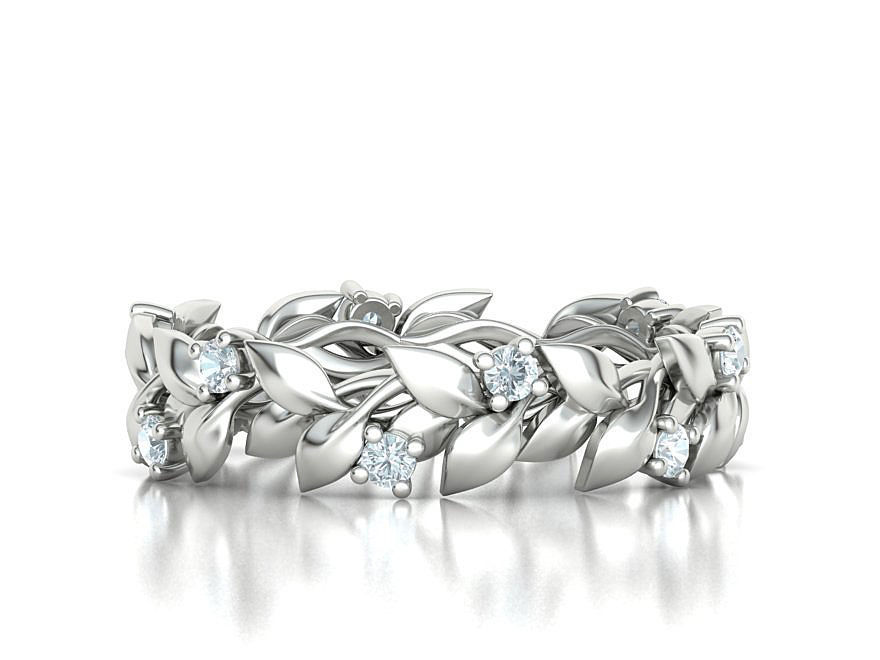 Floral Leaves Eternity Rings Collection 7US 8US 9US sizes _28