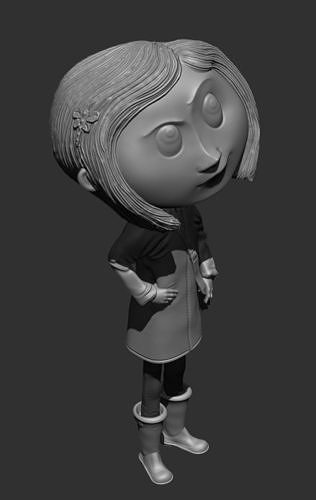 Coraline girl 3D print model