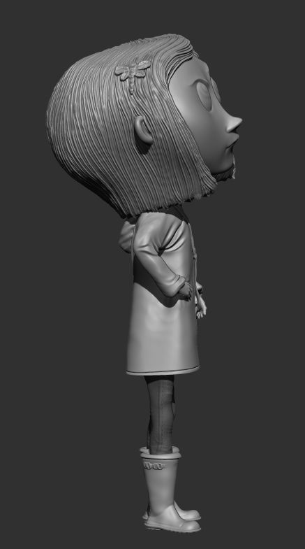 Coraline girl 3D print model_4