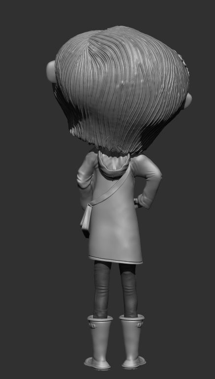 Coraline girl 3D print model_2