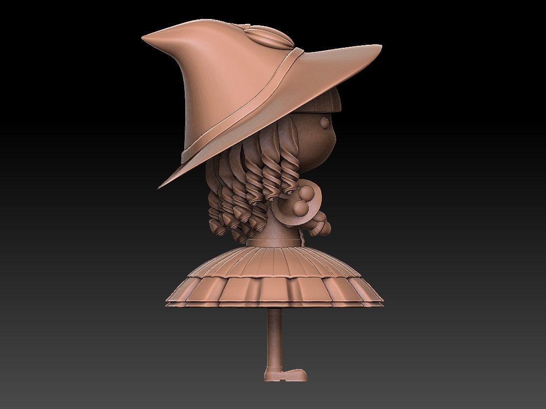 Halloween girl 3D print model_5