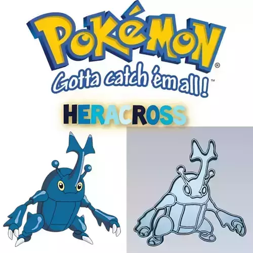 Amazing Pokemon Heracross   Cookie Cutter Stamp Cake Decorating 