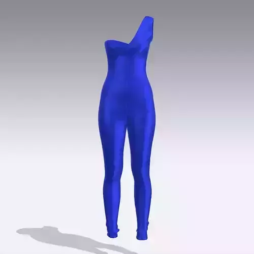 ONE SHOULDER JUMPSUIT SATIN  DART SKINJ JUMPSUIT