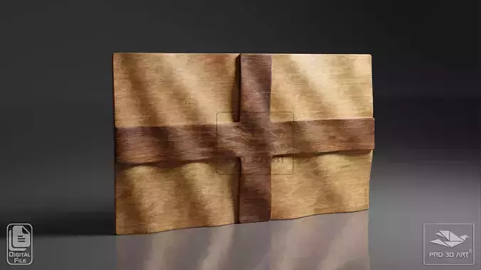 England Wavy Flag - CNC Files For Wood 3D STL Model