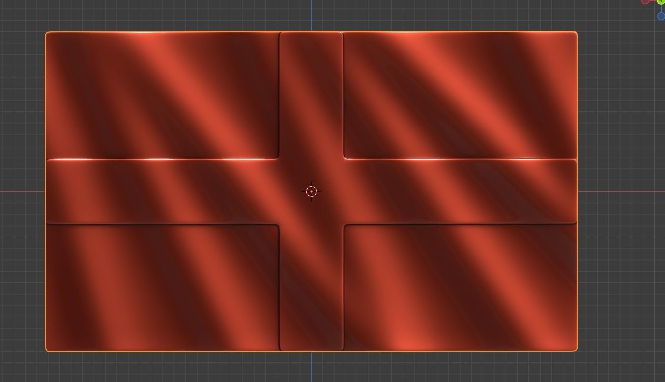 England Wavy Flag - CNC Files For Wood 3D STL Model 3D model_1