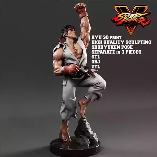 Street Fighter Ryu Shoryuken 3D print  3D print model
