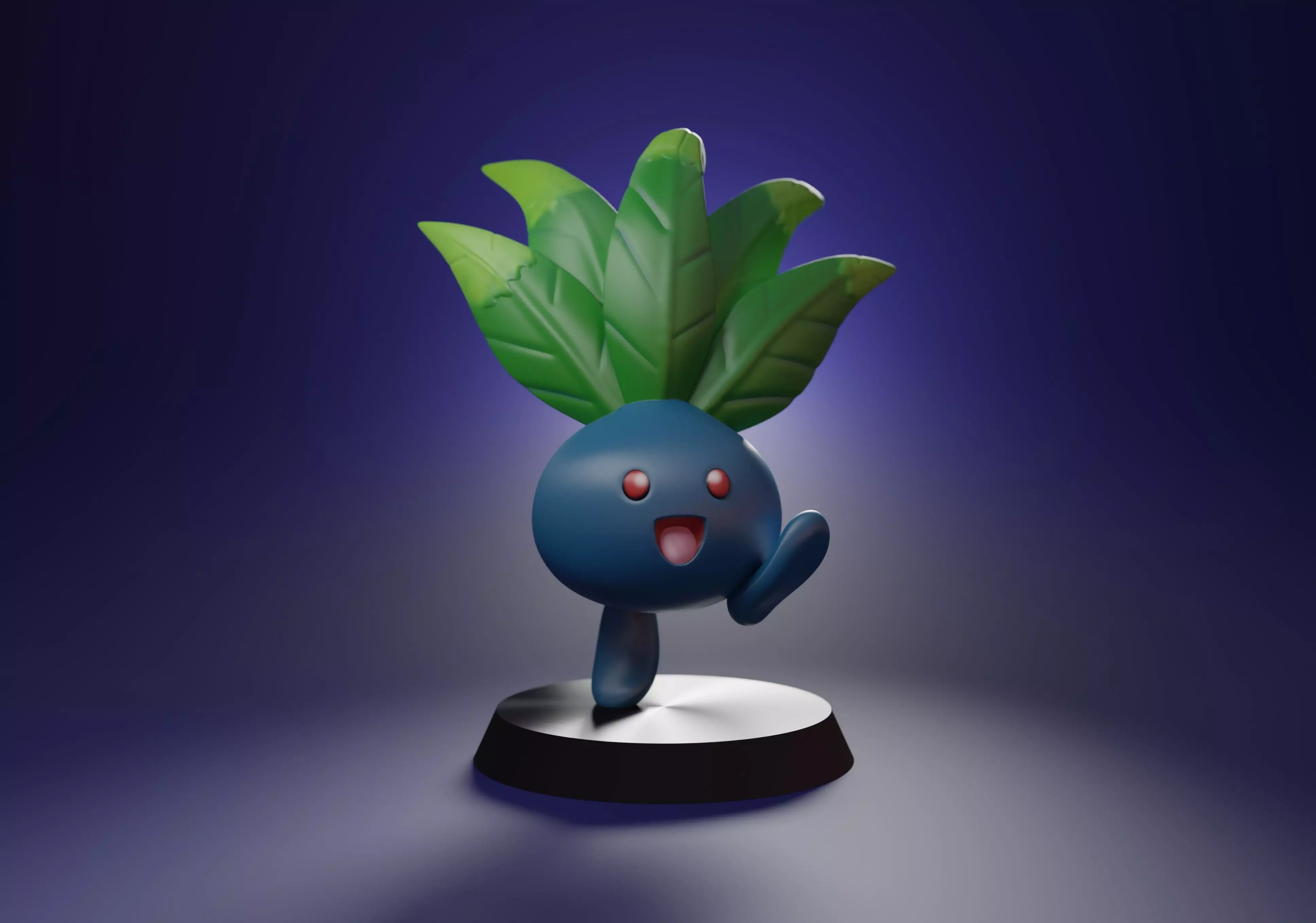 ODDISH - CUTE 3D PRINTABLE POKEMON Free 3D print model_0