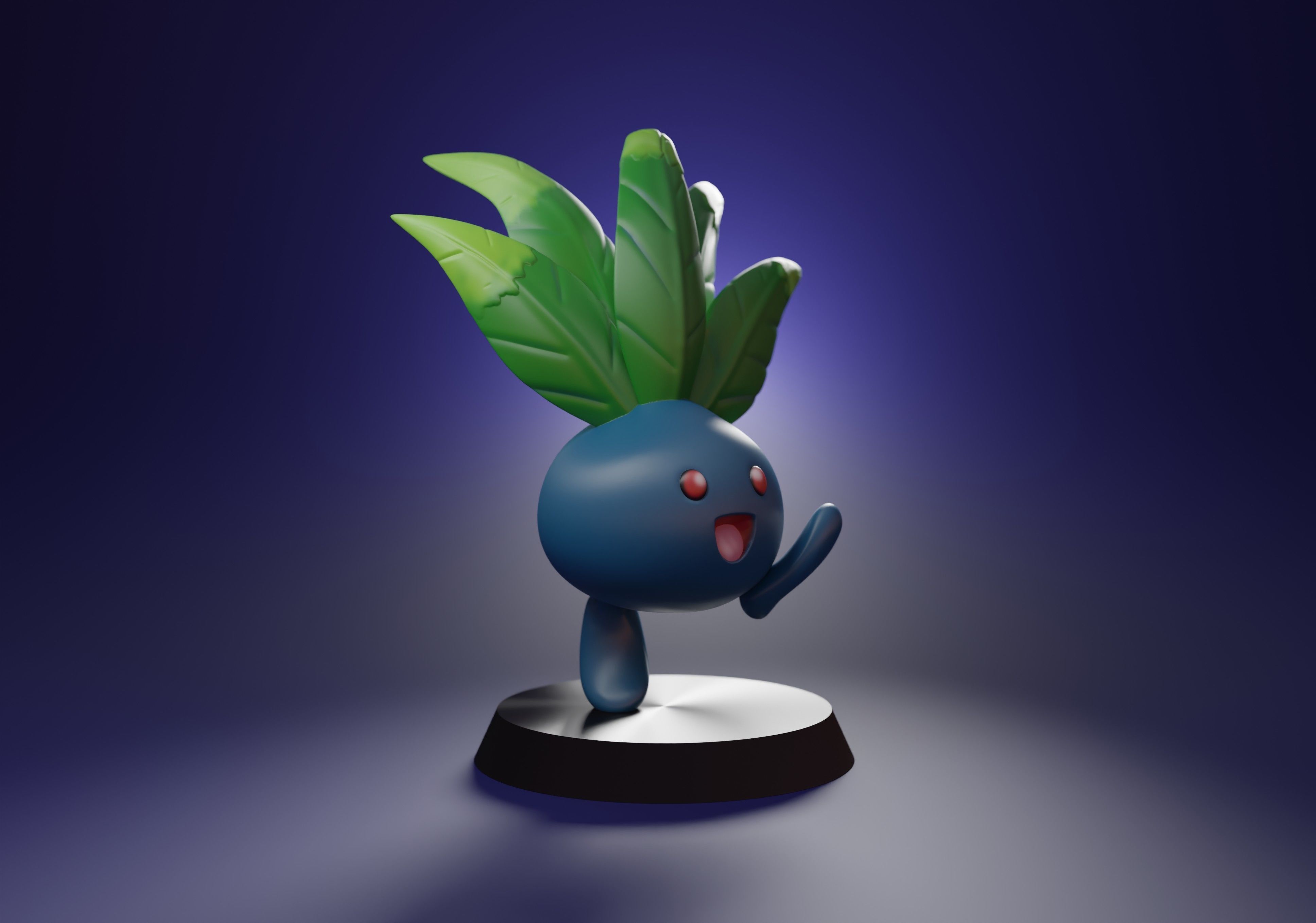 ODDISH - CUTE 3D PRINTABLE POKEMON Free 3D print model_2