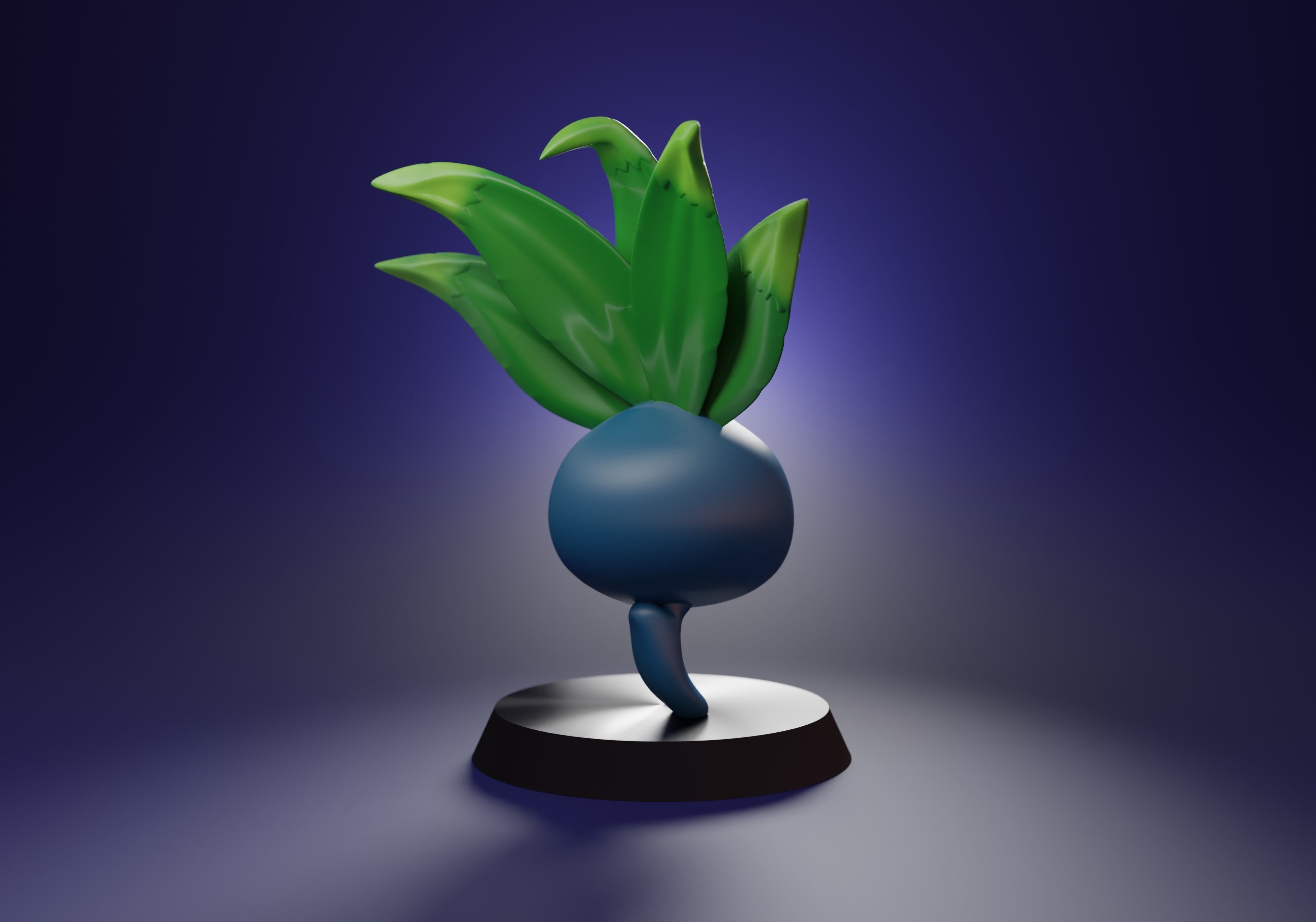 ODDISH - CUTE 3D PRINTABLE POKEMON Free 3D print model_3