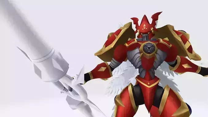 Gallantmon Crimson Mode 3D print model