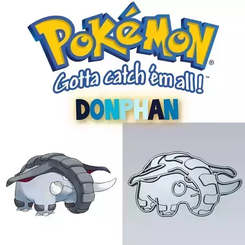 Amazing Pokemon Donphan Cookie Cutter Stamp Cake Decorating 