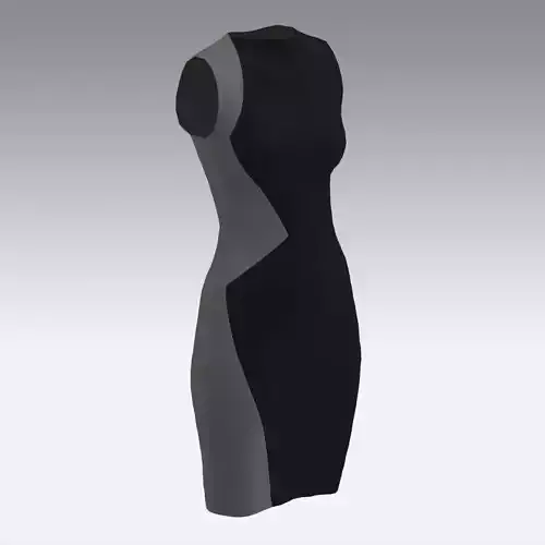 dress black matte HOURGLASS DRESS SMAL